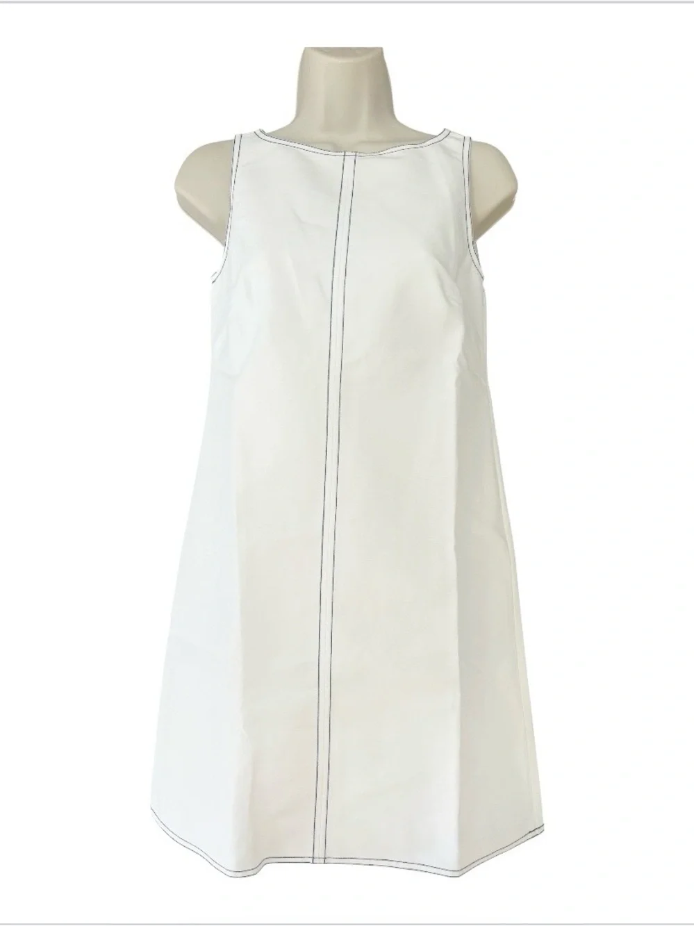 NWT J Crew Contrast-stitch Billie dress in double cotton poplin